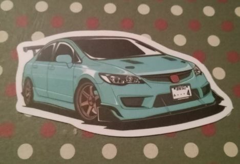 Sports car sticker