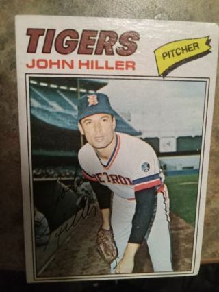 1977 TOPPS JOHN HILLER DETROIT TIGERS BASEBALL CARD# 595