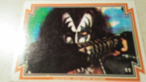 1978 ORIGINAL KISS AUCOIN GENE SIMMONS TRADING CARD# 11
