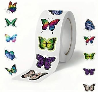 ↗️NEW⭕(10) 1" BEAUTIFUL BUTTERFLY STICKERS!!(SET 6 of 6)