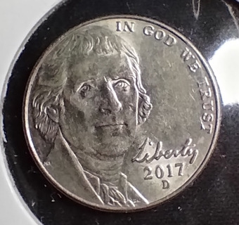 COIN 2017 D NICKLE UNCIRCULATED WITH DOUBLE LIBERTY SEE PHOTOS BEAUTIFUL COIN AND A STEAL OF A DEAL.