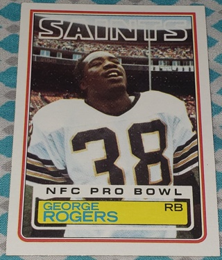 ♨️♨️ 1983 Topps George Rogers NFC Pro Bowl Football card # 117 New Orleans Saints ♨️♨️