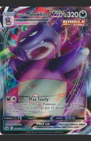 NM Ultra Rare Galarian Slowking VMAX Textured full Art Pokemon card TCG SWSH