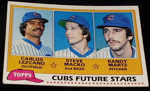 1981 ⚾ Topps # 381 Cubs Future Stars (Carlos Lezcano / Steve Macko / Randy Martz)  ⚾ Chicago Cubs