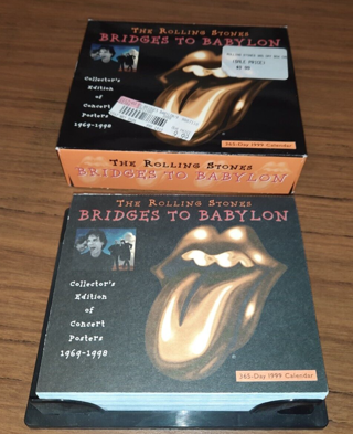 RARE The Rolling Stones 1999 Desk Top Calendar BRIDGES TO BABYLON 365 (New!)