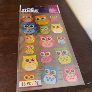 Sticko dimensional owl stickers 