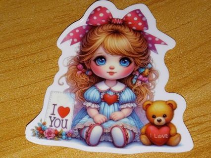 Girl one adorable vinyl sticker no refunds regular mail only Very nice quality!