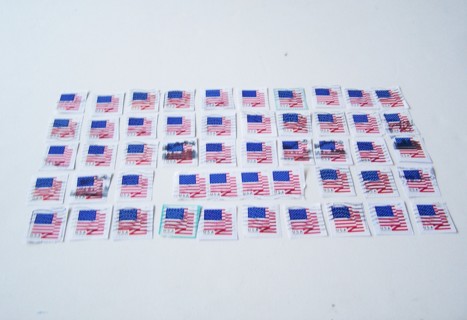 United States Flag Postage Stamps Used/Cancelled Set of 50