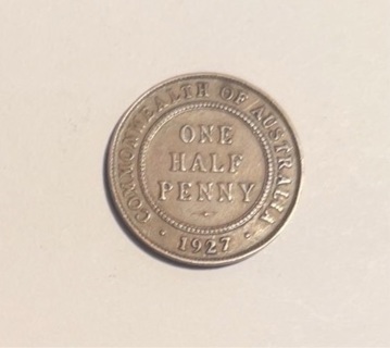 Vintage Australia Half Penny Coin