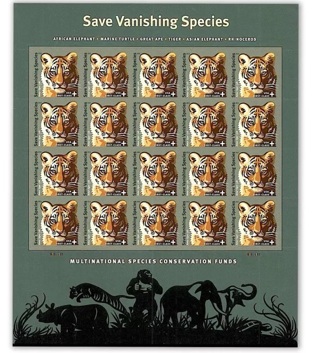 20 Tiger Forever Stamps, Save the Wildlife, Refundable, Insured,  NOT DROP-SHIPPED, Ships in 1 day.