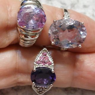 CHOICE beautiful ring silver with purple size 7
