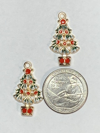 CHRISTMAS CHARMS~#47~SET OF 2 CHARMS~SET 2~FREE SHIPPING!