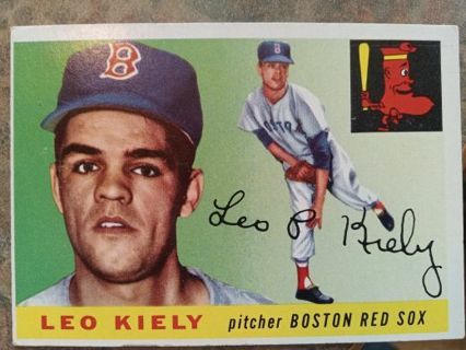 1955 TOPPS LEO KIELY BOSTON RED SOX BASEBALL CARD# 36. EXCELLENT CONDITION.