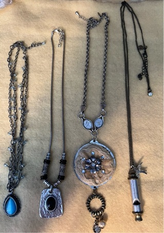 Four Metal Necklaces 