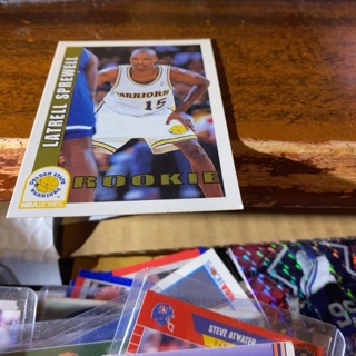 1992 skybox Latrell sprewell basketball rookie card 