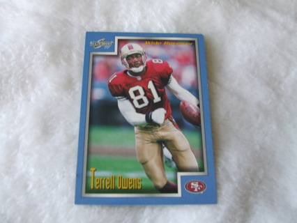 1999 Terrell Owens San Francisco 49ers Score Card #73 Hall of Famer