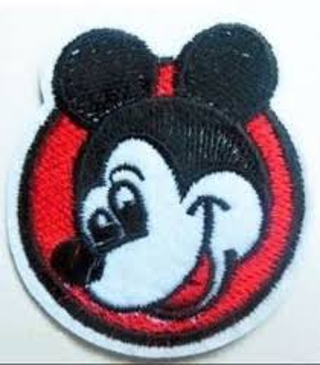 1Pcs Vintage Mickey Mouse Head Patch IRON ON Patch Clothing accessories Embroidery Applique