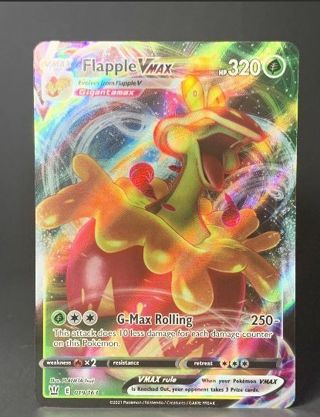 NM Ultra Rare Flapple VMAX Textured full Art Pokemon card TCG SWSH