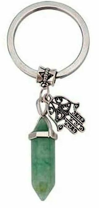 Natural Green Aventurine Keychain (PLEASE READ DESCRIPTION