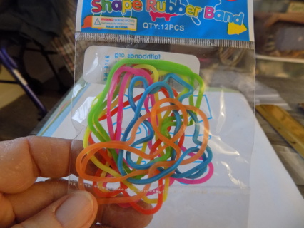 NIP Shaped rubber bands assorted color # 3