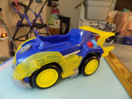 Paw Patrol blue and yellow push car with flames