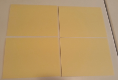 4 - A2 size notecards (4 1/4" x 5 1/2") YELLOW