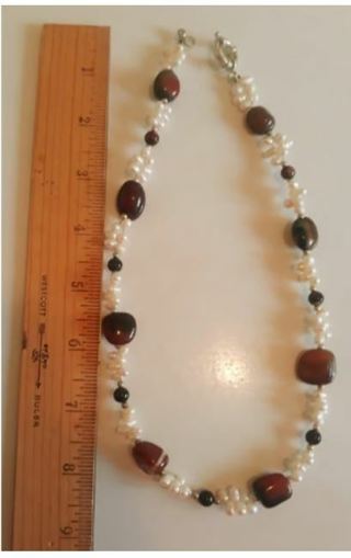 Necklace with Seed Beads & Stones (READ ALL)