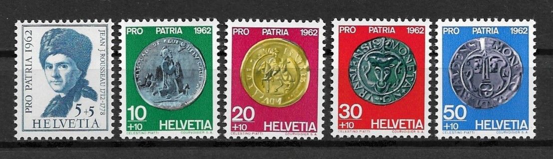 1962 Switzerland ScB313-7 complete Pro Patria set of 5 MNH