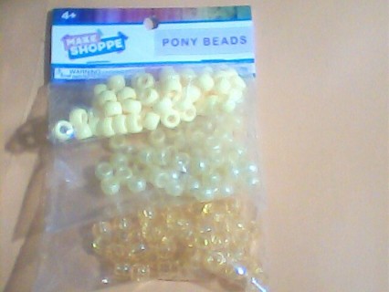  yellow and white beads 