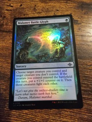 Magic the gathering mtg Malamet Battle Glyph foil card Lost caverns of Ixalan