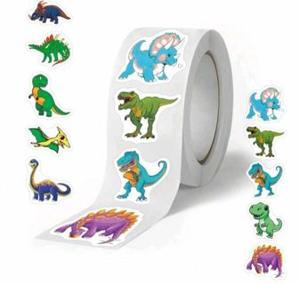 ↗️⭕(10) 1" COLORFUL BABY DINOSAUR STICKERS!! (SET 1 of 2)⭕