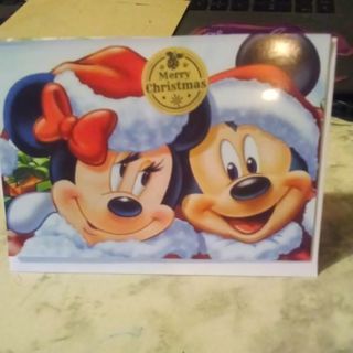 Merry Christmas Minnie and Mickey Mouse - Design Blank Note Card