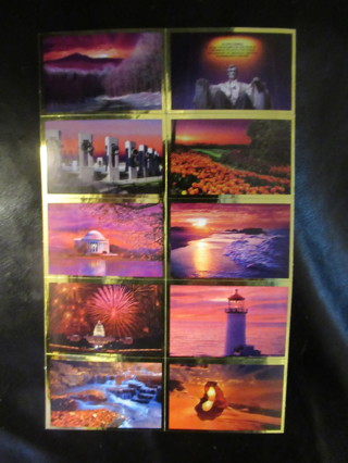 MINI sheet of  Landscape USA stickers