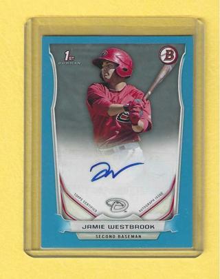 2014 Bowman Jamie Wesbrook Autograph Blue #'d 225/500 Auto Baseball Card