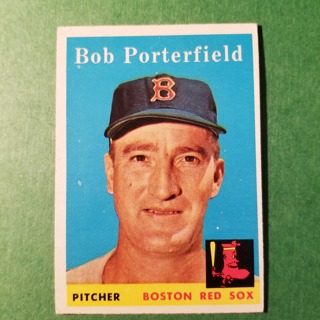 1958 - TOPPS EXMT - NRMT BASEBALL - CARD NO. 344 - BOB PORTERFIELD - RED SOX