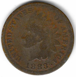 1883 Indian Head Penny U.S. One Cent Coin