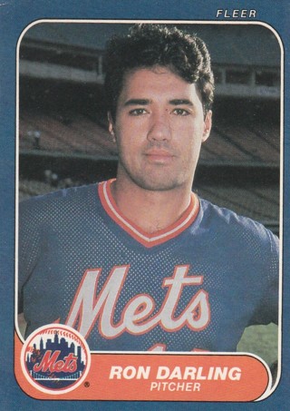 1986 Fleer New York Mets Baseball Card #77 Ron Darling