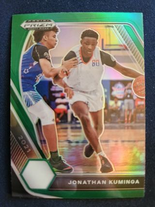 2021 Panini Prizm Draft Picks Green Prizm Jonathan Kuminga