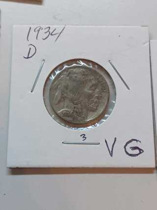 1934-D Buffalo Nickel! 34.3