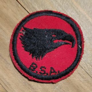 Vintage 1960s Boy Scouts of America Eagle Patch Red Black BSA 2"