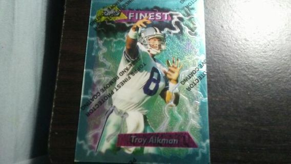 1995 TOPPS FINEST TROY AIKMAN DALLAS COWBOYS FOOTBALL CARD# BOOSTER 170