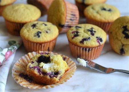 Blueberry Cornbread Muffins recipe card