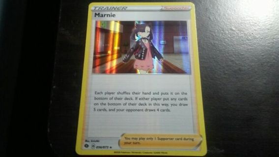 2020 POKEMON TRAINER MARNIE HOLOGRAPHIC TRADING CARD# 056/073