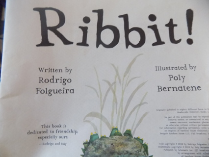 Kids book Ribbit by Rodrig Folguerin