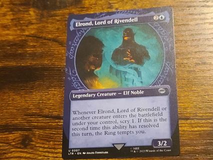 Magic the gathering mtg Elrond Lord of Rivendall Borderless Lord of the rings