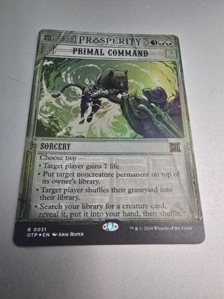 Magic the gathering mtg Primal Command Foil card Outlaws Thunder Junction