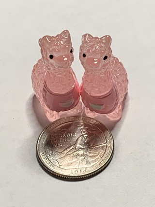 ALPACAS~#9~PINK~SET OF 2~GLOW IN THE DARK~FREE SHIPPING!