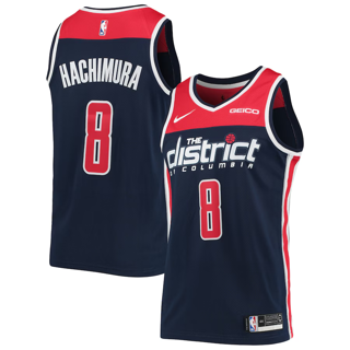 Men's Washington Wizards Rui Hachimura Nike Navy Swingman Player Jersey - Icon Edition Orig $55 Sz L