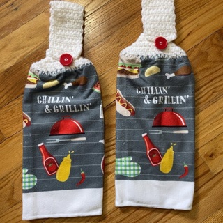 BN Crochet Pair of Kitchen Towels.#T06