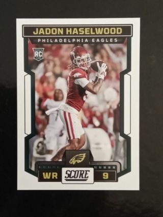 Philadelphia Eagles Jadon Haselwood ROOKIE Football Card